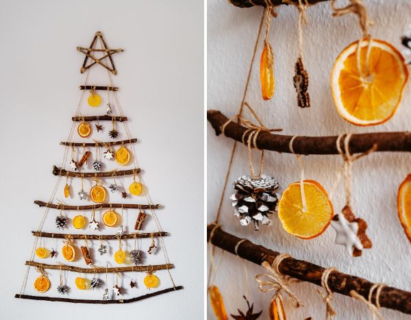 ¿Cómo hacer un árbol de Navidad sin residuos con materiales naturales?