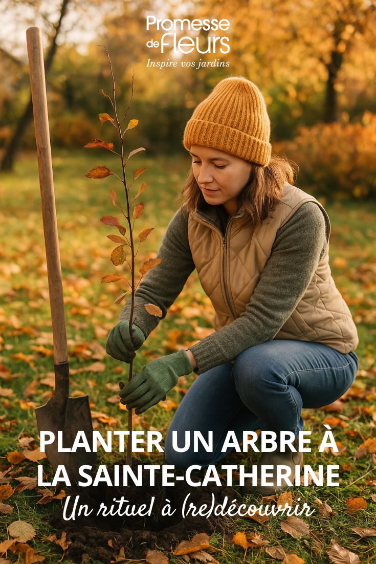 Plantación de un árbol el día de Santa Catalina.