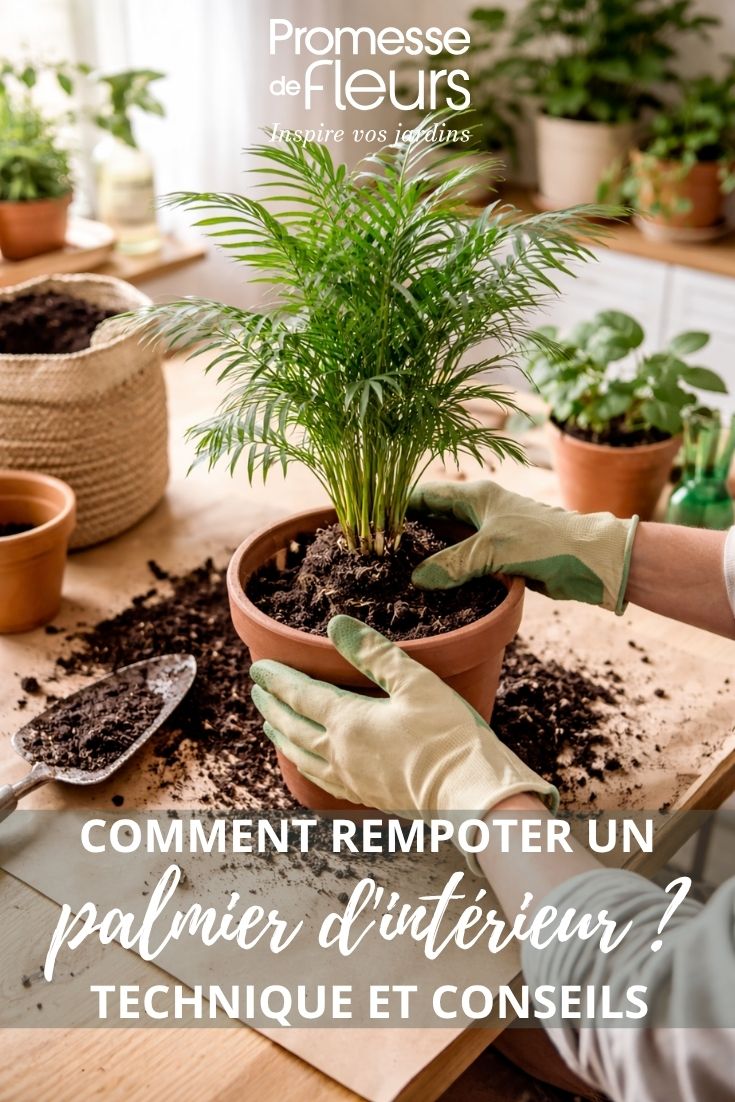 trasplante de un Chamaedorea elegans - palmera enana de interior