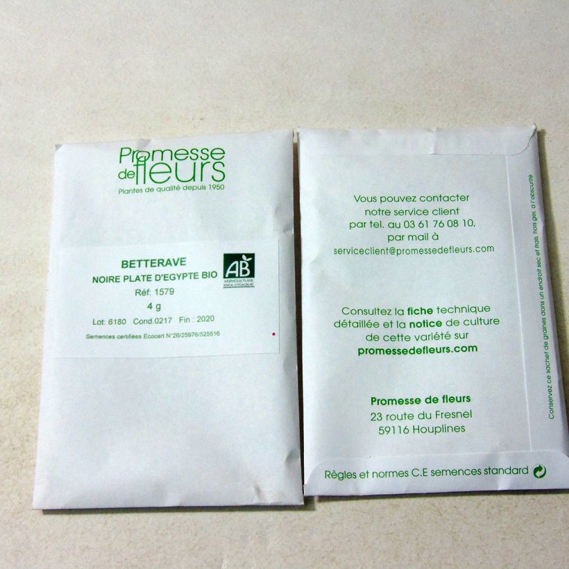 Ejemplo de ejemplar de Remolacha de mesa Ägyptische Plattrunde Bio saco de 200 semillas (4g) tal y como se entrega