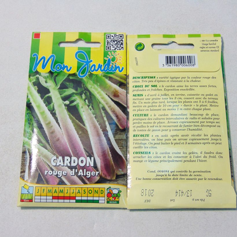 Ejemplo de ejemplar de Cardo d'Alger saco de 50 semillas (2g) tal y como se entrega