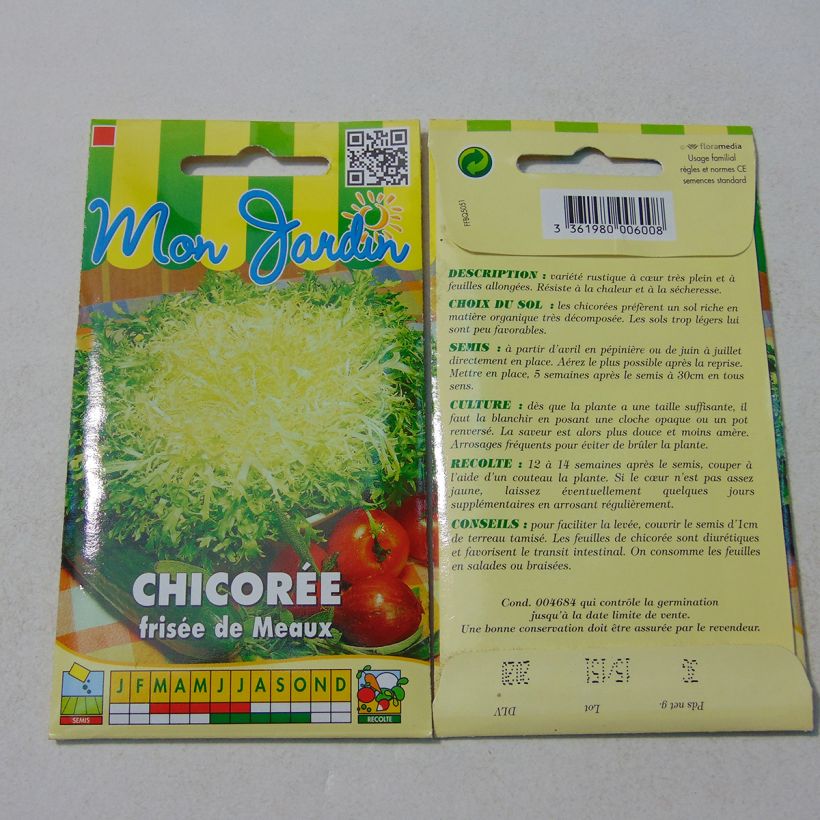 Ejemplo de ejemplar de Achicoria de Bruselas Fine de Meaux saco de 2500 semillas (4g) tal y como se entrega
