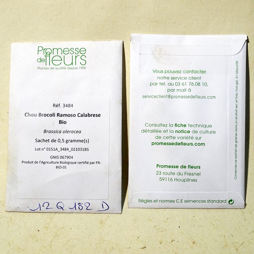 Ejemplo de ejemplar de Brócoli Ramoso Calabrese saco de 200 semillas (1g) tal y como se entrega