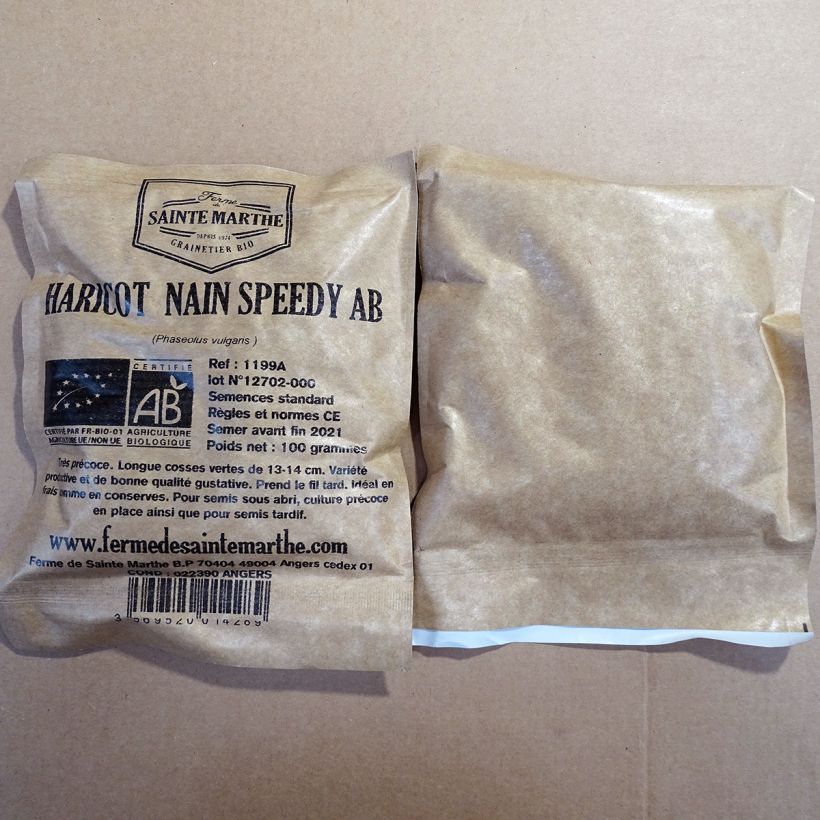 Ejemplo de ejemplar de Judía enana Speedy Bio - Ferme de Sainte Marthe saco de 120 semillas (60g) tal y como se entrega