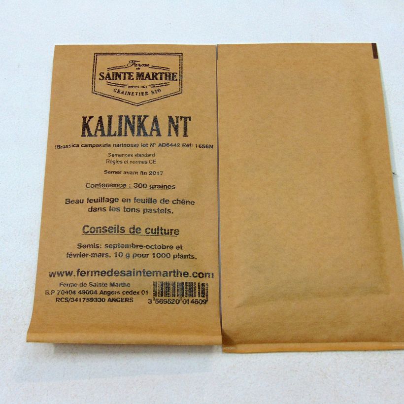 Ejemplo de ejemplar de Col china Kalinka no tratada saco de 300 semillas (1g) tal y como se entrega
