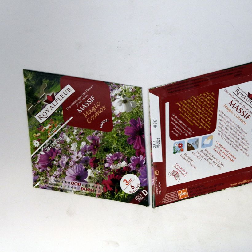 Ejemplo de ejemplar de Mélange pour massif Magic Cosmos - Sachet 3m2 Graines tal y como se entrega