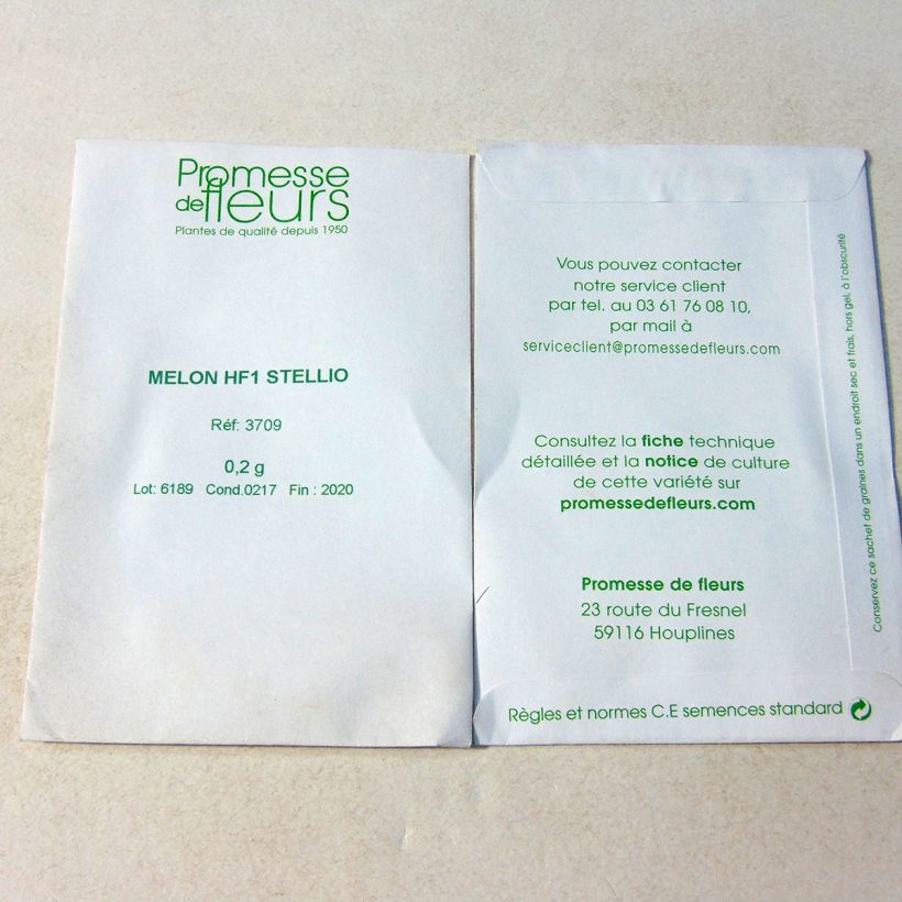 Ejemplo de ejemplar de Melón Stellio F1 saco de 5 ? 8 semillas (0,2g) tal y como se entrega