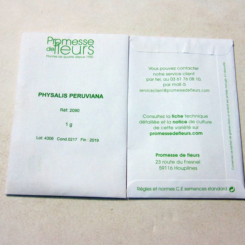 Ejemplo de ejemplar de Aguaymanto - Physalis peruviana saco de 1000 semillas (1g) tal y como se entrega