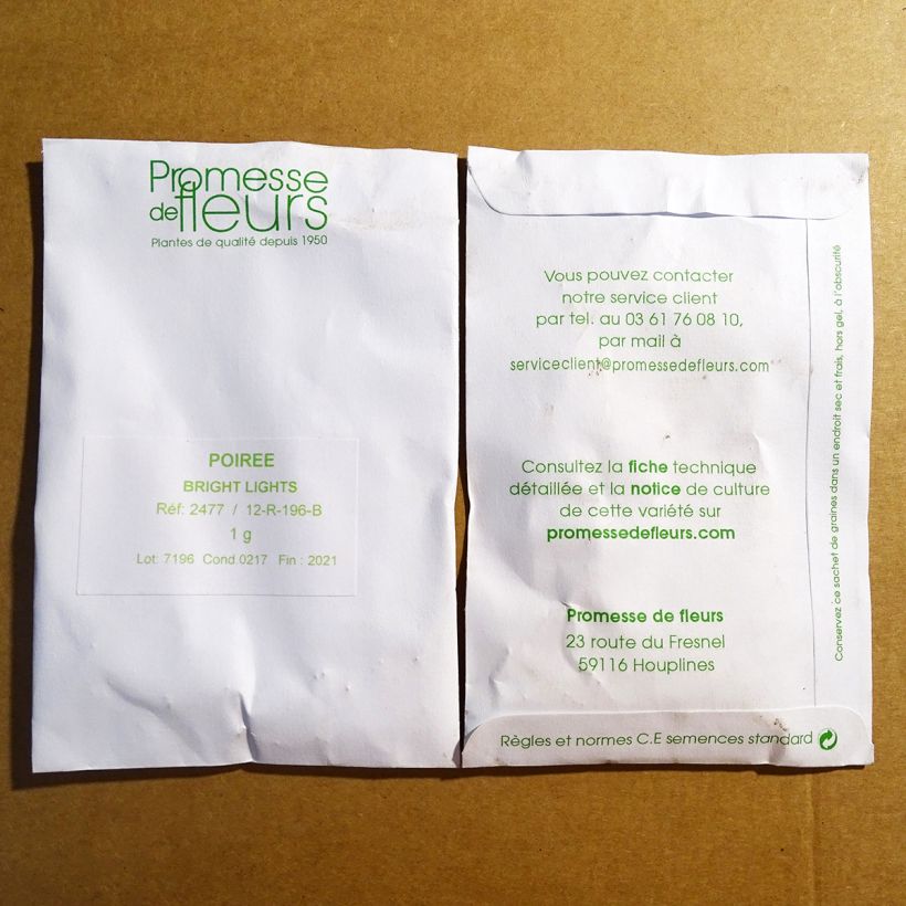 Ejemplo de ejemplar de Remolacha de mesa Bright Lights saco de 40 semillas (1g) tal y como se entrega