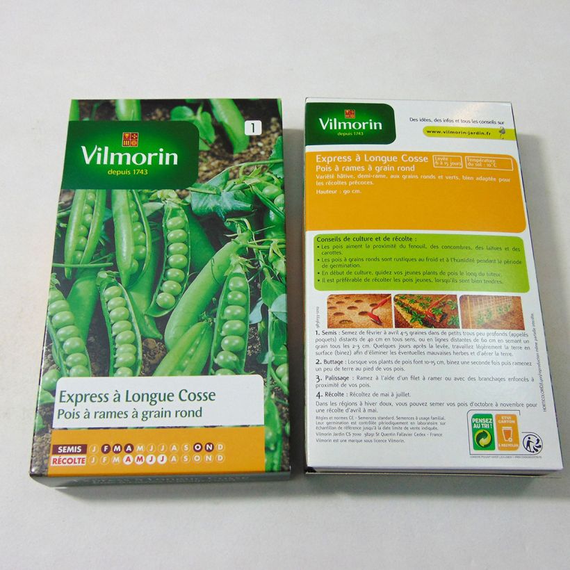 Ejemplo de ejemplar de Guisantes verdes Express saco de 400 semillas (200g) tal y como se entrega