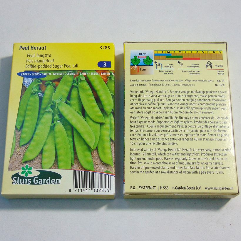 Ejemplo de ejemplar de Guisantes verdes Héraut saco de 250-300 semillas (100g) tal y como se entrega