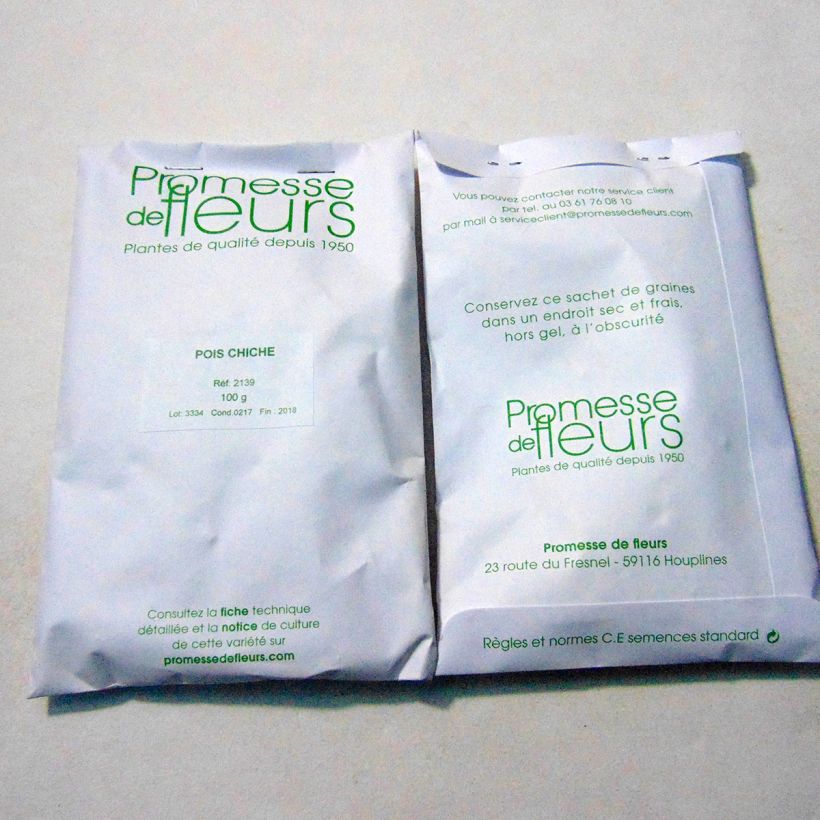 Ejemplo de ejemplar de Garbanzo - Cicer arietinum saco de 250 semillas (100g) tal y como se entrega