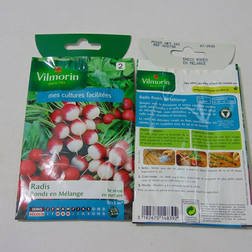 Ejemplo de ejemplar de Rábano Gaudry 2 - Jolly saco de 800 semillas (10g) tal y como se entrega