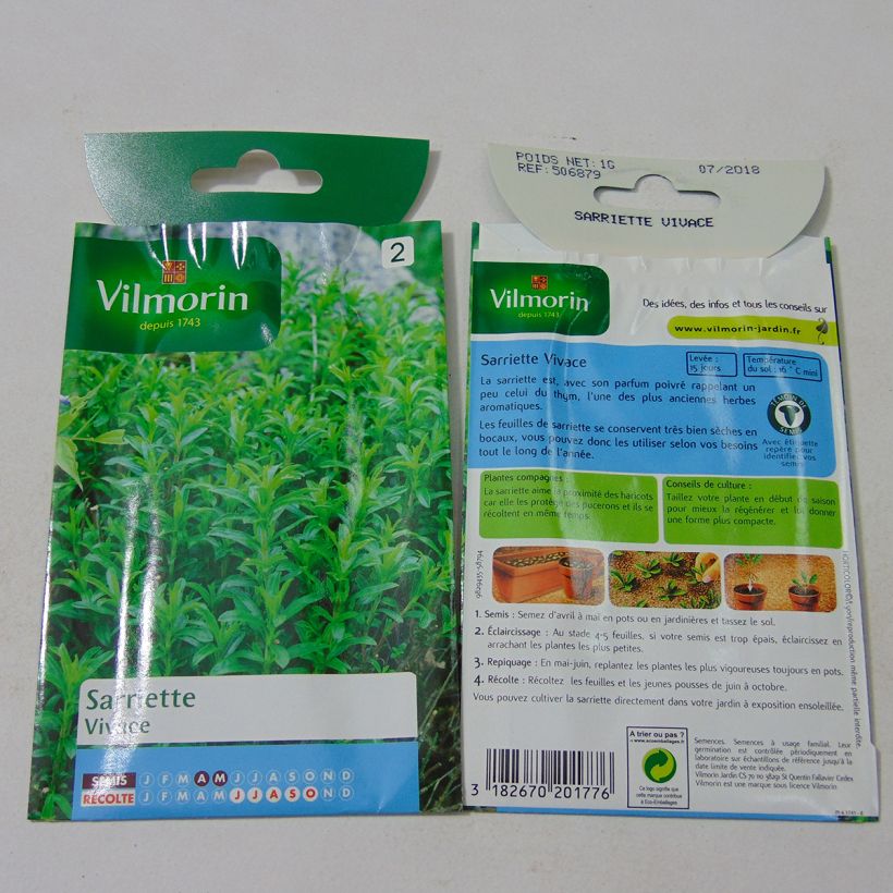 Ejemplo de ejemplar de Ajedrea de montaña - Vilmorin saco de 700 semillas (0,4g) tal y como se entrega