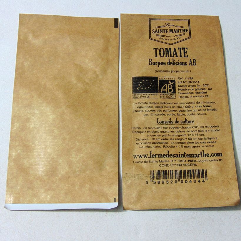 Ejemplo de ejemplar de Tomate Burpee Delicious Bio - Ferme de Sainte Marthe Graines tal y como se entrega