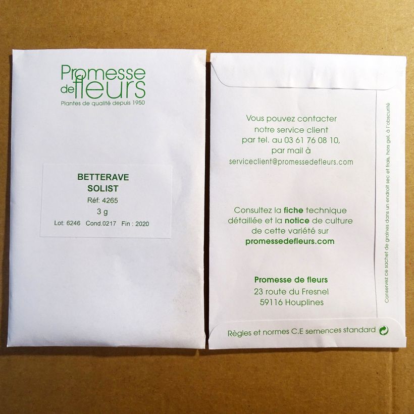 Ejemplo de ejemplar de Remolacha de mesa Solist saco de 200 semillas (4g) tal y como se entrega