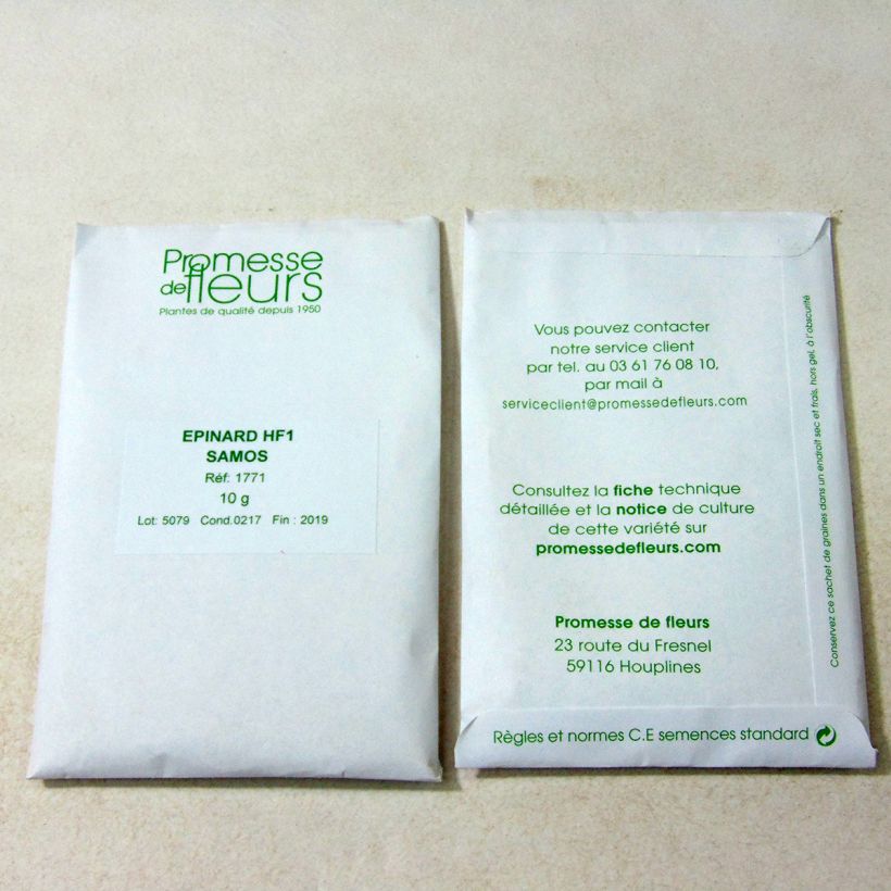 Ejemplo de ejemplar de Jambú Samos F1 saco de 700 semillas (10g) tal y como se entrega
