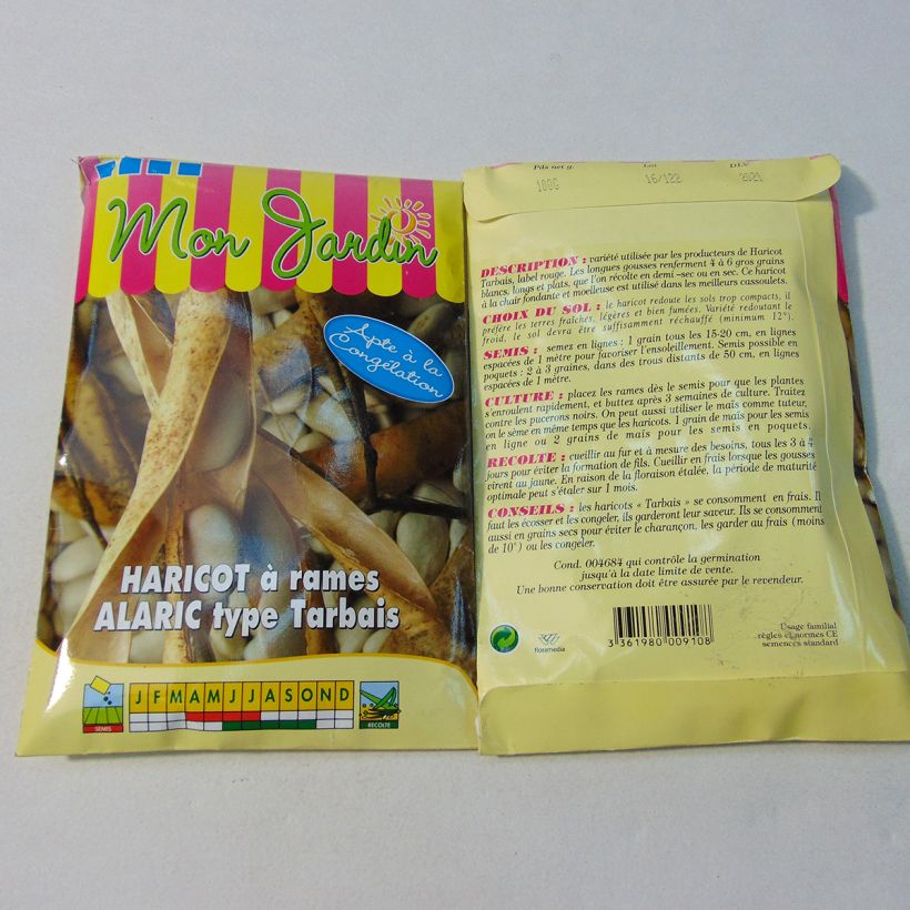 Ejemplo de ejemplar de Judía de enrame Alaric saco de 200 semillas (100g) tal y como se entrega
