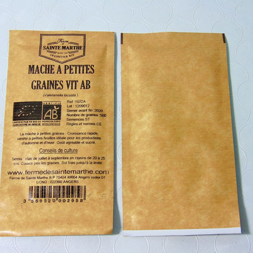 Ejemplo de ejemplar de Canónigo Vit - Ferme de Sainte Marthe saco de 500 semillas (1g) tal y como se entrega