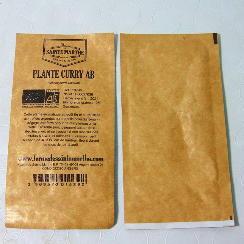 Ejemplo de ejemplar de Curry Bio - Ferme de Sainte Marthe saco de 250 semillas tal y como se entrega