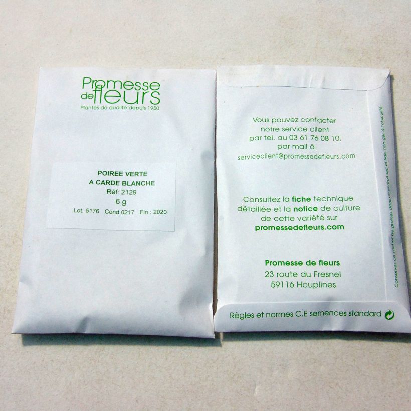 Ejemplo de ejemplar de Acelga verte à carde blanche saco de 250 semillas (6g) tal y como se entrega