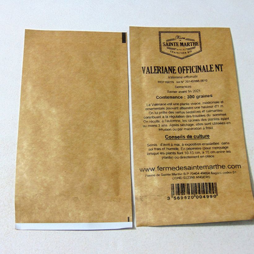 Ejemplo de ejemplar de Valeriana común - Ferme de Sainte Marthe saco de 500 semillas (0,4g) tal y como se entrega