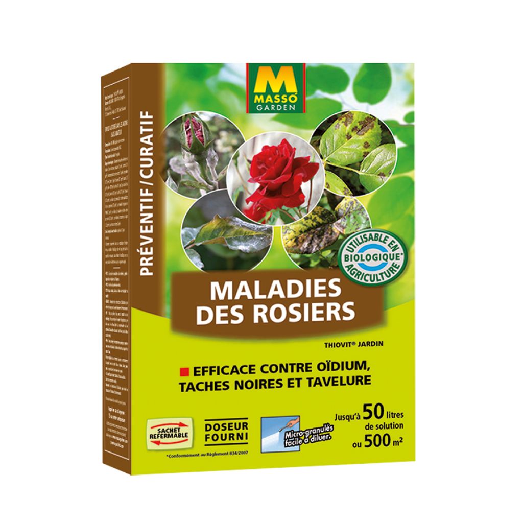 Enfermedades de los Rosales con azufre UAB Masso Garden