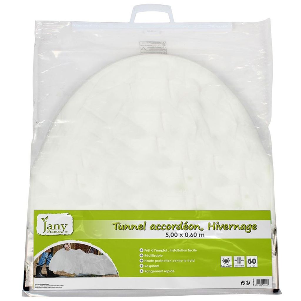 Tunnel accordéon d'hivernage 0,60 x 5 m