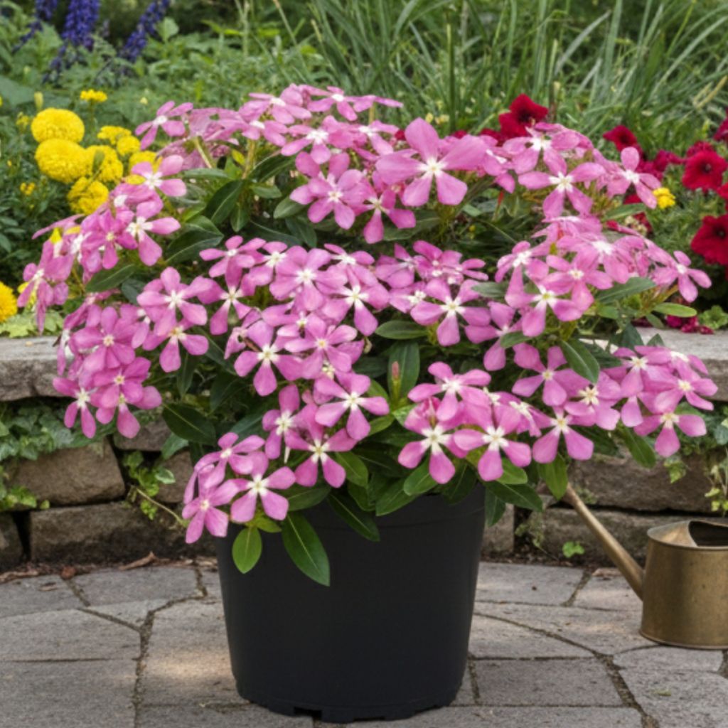 Catharanthus roseus Soiree Pink White Eye - Vinca