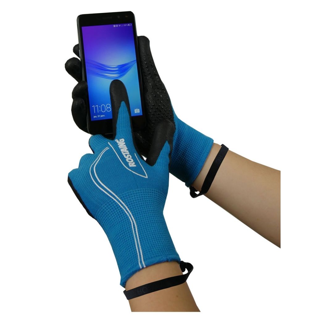 Guantes táctiles Rostaing de media temporada MaxFreeze Azul Eléctrico para mujer