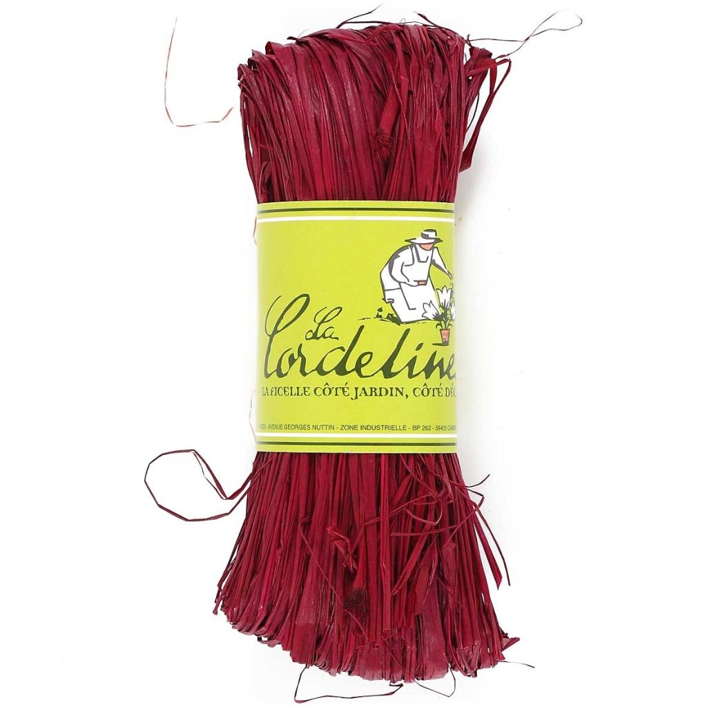 Raphia en floche de 50g La Cordeline - Coloris Framboise