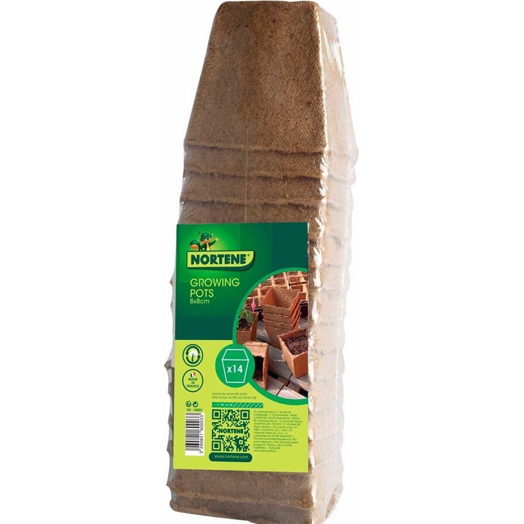 Macetas biodegradables cuadradas GROWING POTS