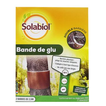 Banda de pegamento Solabiol estuche de 2 bandas de 2.5m de largo