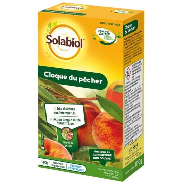 Cloque del melocotonero Solabiol en caja de 100g