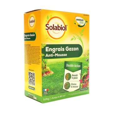 Fertilizante Césped anti-musgo Solabiol en saco de 3.2 Kg
