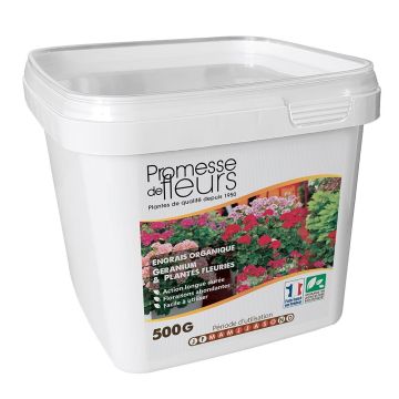 Fertilizante UAB Promesse de Fleurs para geranios y plantas de flor caja de 500g