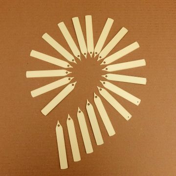 Etiqueta estrecha para plantar marfil