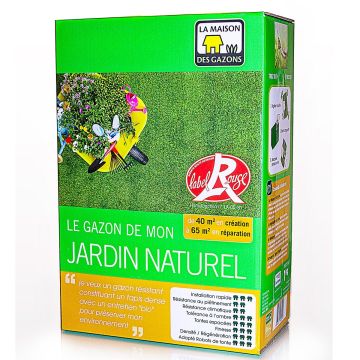Césped Mi jardín natural Etiqueta roja