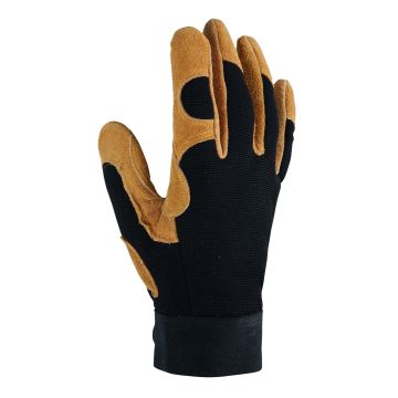 Guantes de palma de cuero para trabajos de jardinería Control marrón