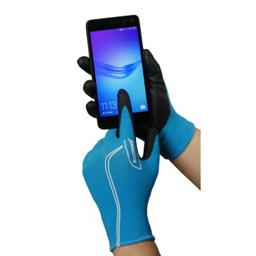 Guantes táctiles para niños Rostaing MaxTeen azules - talla 10-12 años