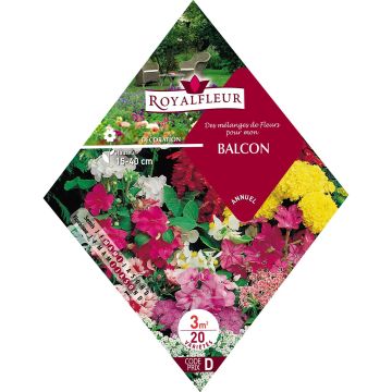 Mezcla de flores para balcones para sembrar - Bolsa 3 m²