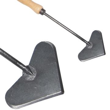 Azada colineal tradicional de béquilla con cabeza en forma de corazón De Pypere