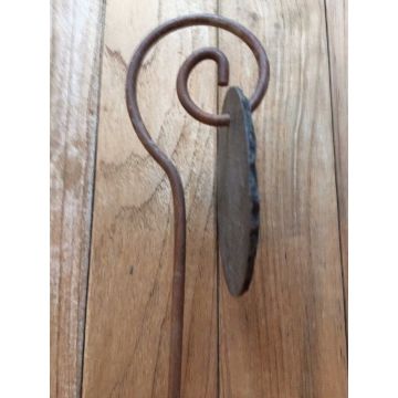 Portaetiqueta de acero doble voluta Ø 5mm x 100cm