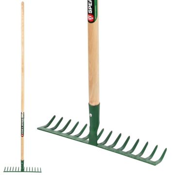 Rastrillo de acero endurecido 14 dientes curvos Spear & Jackson