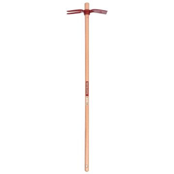 Serfouette de pala y horca 26cm Terracotta mango de madera pomo Leborgne