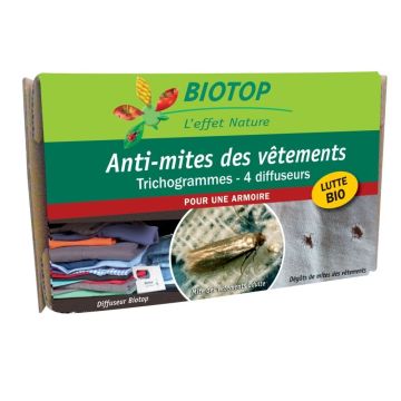 Trichograma contra las polillas de la ropa Biotop caja de 4 difusores