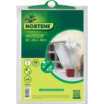 Funda con cremallera blanca HIVERZIP 50g/m²